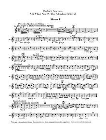 Partition cor 1, 2 (C, E♭, E), Vltava, Die Moldau, E minor, Smetana, Bedřich