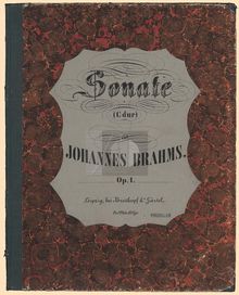 Partition complète, Piano Sonata No.1, C major, Brahms, Johannes par Johannes Brahms