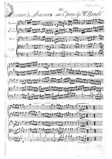Partition complète, Atalanta, HWV 35, Handel, George Frideric