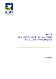 Rapport de la Commission d étude des risques liés à Listeria monocytogenes