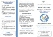 Master SEDI  MG Management Global
