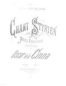 Partition complète, Chant Styrien, pensée caractéristique, A major par Óscar de la Cinna