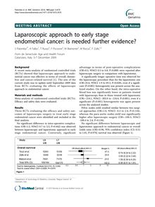 Laparoscopic approach to early stage endometrial cancer: is needed further evidence?