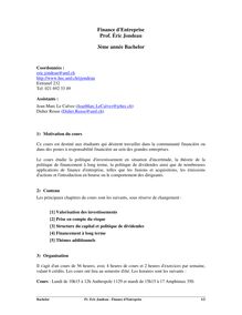 Syllabus complet - Finance d Entreprise Prof. Éric Jondeau 3ème ...