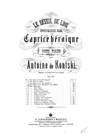 Partition complète, Réveil du Lion, Op.115, Caprice héroïque, Kontski, Anton de