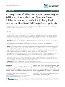 A comparison of ARMS and direct sequencing for EGFRmutation analysis and Tyrosine Kinase Inhibitors treatment prediction in body fluid samples of Non-Small-Cell Lung Cancer patients