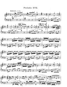 Partition Prelude et Fugue No.17 en A♭ major BWV 862, Das wohltemperierte Klavier I