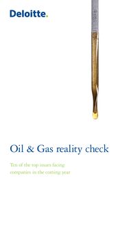 Oil & Gas reality check: Ten of the top issues facing companies in the coming year