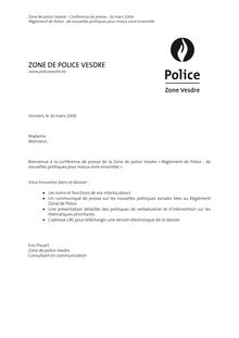 ZONE DE POLICE VESDRE