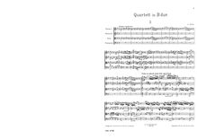 Partition complète, corde quatuor en B-flat major, B♭ major, Halm, August