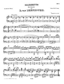 Partition complète, Allegretto, C minor, Beethoven, Ludwig van par Ludwig van Beethoven