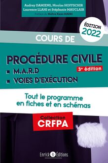 Cours de procédure civile - Edition 2022