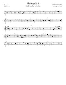 Partition ténor viole de gambe 2, octave aigu clef, Madrigali a Cinque Voci [Libro secondo] par Carlo Gesualdo