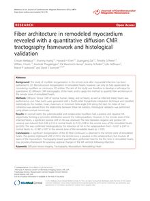 Fiber architecture in remodeled myocardium revealed with a quantitative diffusion CMR tractography framework and histological validation