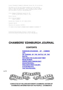 Chambers s Edinburgh Journal, No. 457 - Volume 18, New Series, October 2, 1852