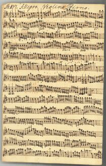 Partition violon Primo, Concerto Ex D# a 8 stim, D major, Anderssen