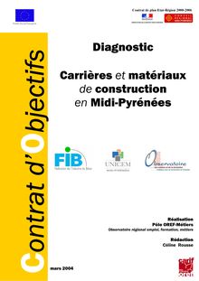 Diagnostic Carrières et matériaux de construction en Midi-Pyrénées