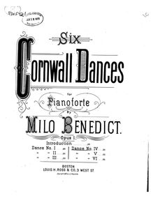 Partition , Allegro en F major, 6 Cornwall Dances, Benedict, Milo Ellsworth