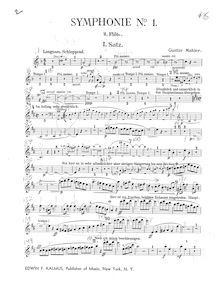Partition flûte 2, Symphony No.1, Originally titled "Titan"