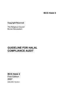 Guideline for Halal Compliance Audit BCD HALAL 2