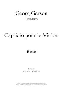 Partition Doublebasses, Capriccio pour violon et orchestre, Capricio pour le Violon
