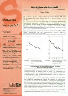 Statistik kurzgefaßt. Verkehr Nr. 3/2000. Verkehrssicherheit
