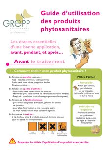 Guide d utilisation des produits phytosanitaires