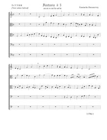 Partition Notes halved - partition complète (Tr T T B B), Fantasia on Ut re mi fa sol la