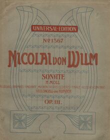 Partition Cover Page (color), violoncelle Sonata, Op.111, Sonate in A moll für Piano und Violoncello, Op.111