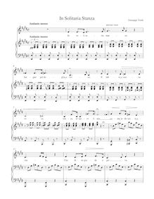 Partition en Solitaria Stanza, version pour low voix (E major), chansons pour voix et Piano
