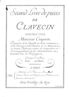 Partition complète (quality increased), Second Livre de Pièces de Clavecin