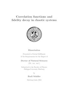Correlation functions and fidelity decay in chaotic systems [Elektronische Ressource] / by Rudi Schäfer