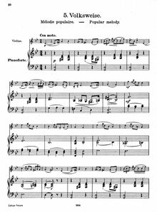 Partition , Folkevise - partition de piano, lyrique pièces, Op.12
