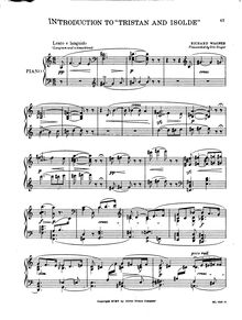 Partition complète, Introduction to Tristan und Isolde, Wagner, Richard par Richard Wagner