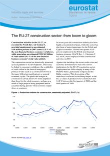 The EU-27 construction sector : from boom to gloom.