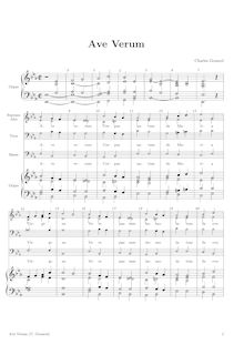 Partition , E♭ major again, Ave Verum, Various, Gounod, Charles