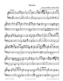 Partition complète, violon Sonata en D major, D major, Muffat, Georg