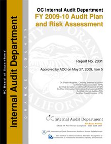 FY 09-10 IAD Audit Plan and Risk Assessment
