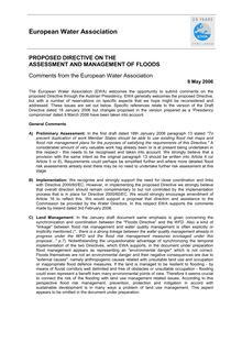 Comment on Flood directive