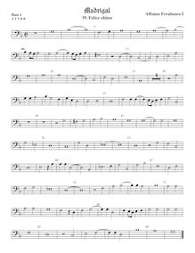 Partition viole de basse 1, madrigaux, Ferrabosco Sr., Alfonso par Alfonso Ferrabosco Sr.