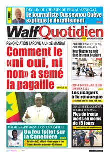 Walf Quotidien n°9396 - Du 25/07/2023