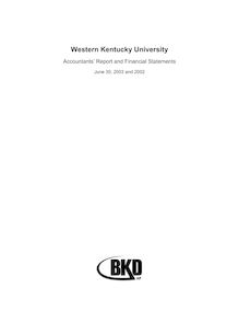 WKU Electronic Audit 2003