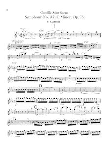 Partition hautbois 1, 2, anglais cor, Symphony No.3, Op.78, “Symphonie avec orgue” (“Organ Symphony”)