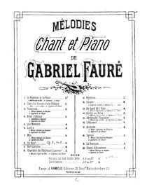 Partition complète, 3 chansons, Op. 8, Fauré, Gabriel