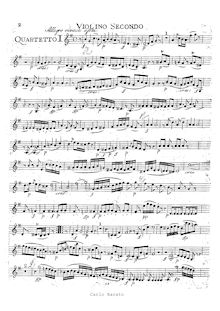 Partition violon II, corde quatuor No.14, Spring Quartet, G major par Wolfgang Amadeus Mozart