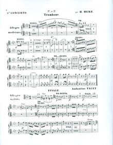 Partition Trombones 1/2, Piano Concerto No.5, Cinquième concertoo pour le piano