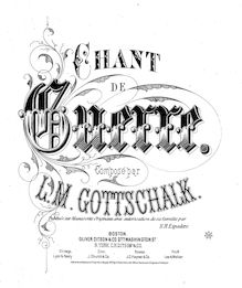 Partition complète, Chant de Guerre, Op.78, Gottschalk, Louis Moreau