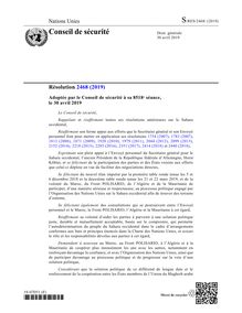 résolution 2468 sur le Sahara occidental