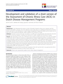 Development and validation of a short version of the Assessment of Chronic Illness Care (ACIC) in Dutch Disease Management Programs