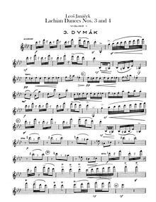 Partition violons I, Lašské Tance, Janáček, Leoš par Leoš Janáček